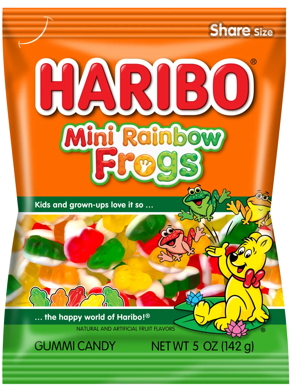 Haribo Mini Rainbow Frogs.