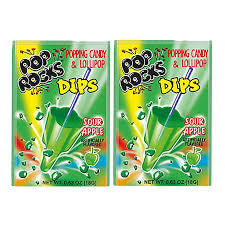 Pop Rocks Dips Green Apple.