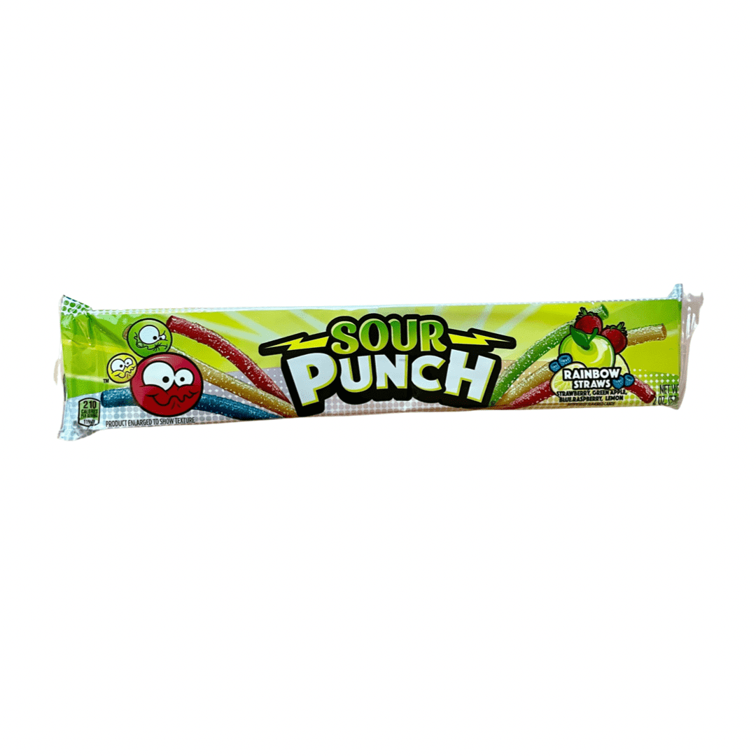 Sour Punch Straws Rainbow.