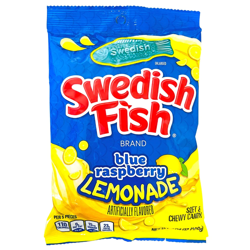 Swedish Fish blue Raspberry Lemonade.