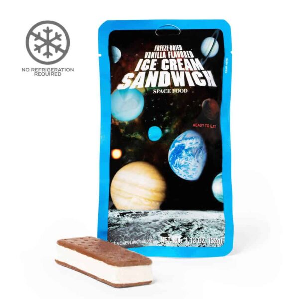 Astronaut Freeze Dried Vanilla Ice Cream Sandwich.